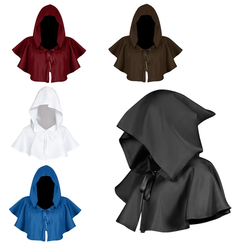 Накидка с капюшоном в стиле панк на Хэллоуин готический косплей дьявол вампира