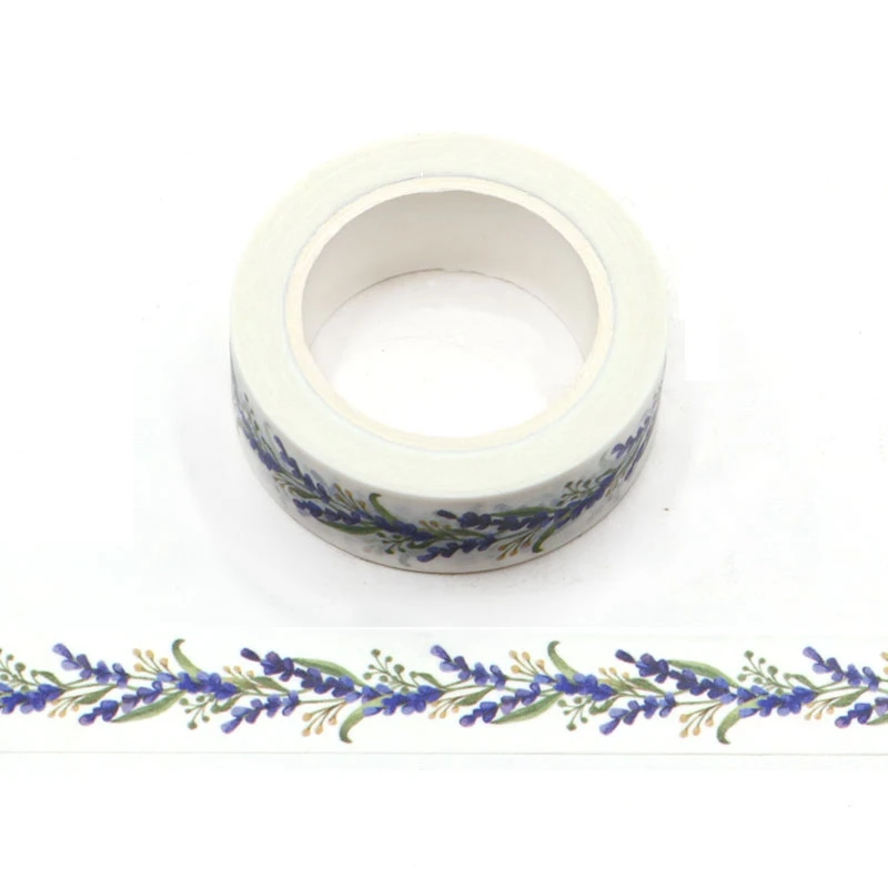 

10pcs/lot Decorative Lavender Washi Tapes Flower DIY Scrapbooking Bullet Journal Adhesive Masking Tape Cute Stationery Wholesale