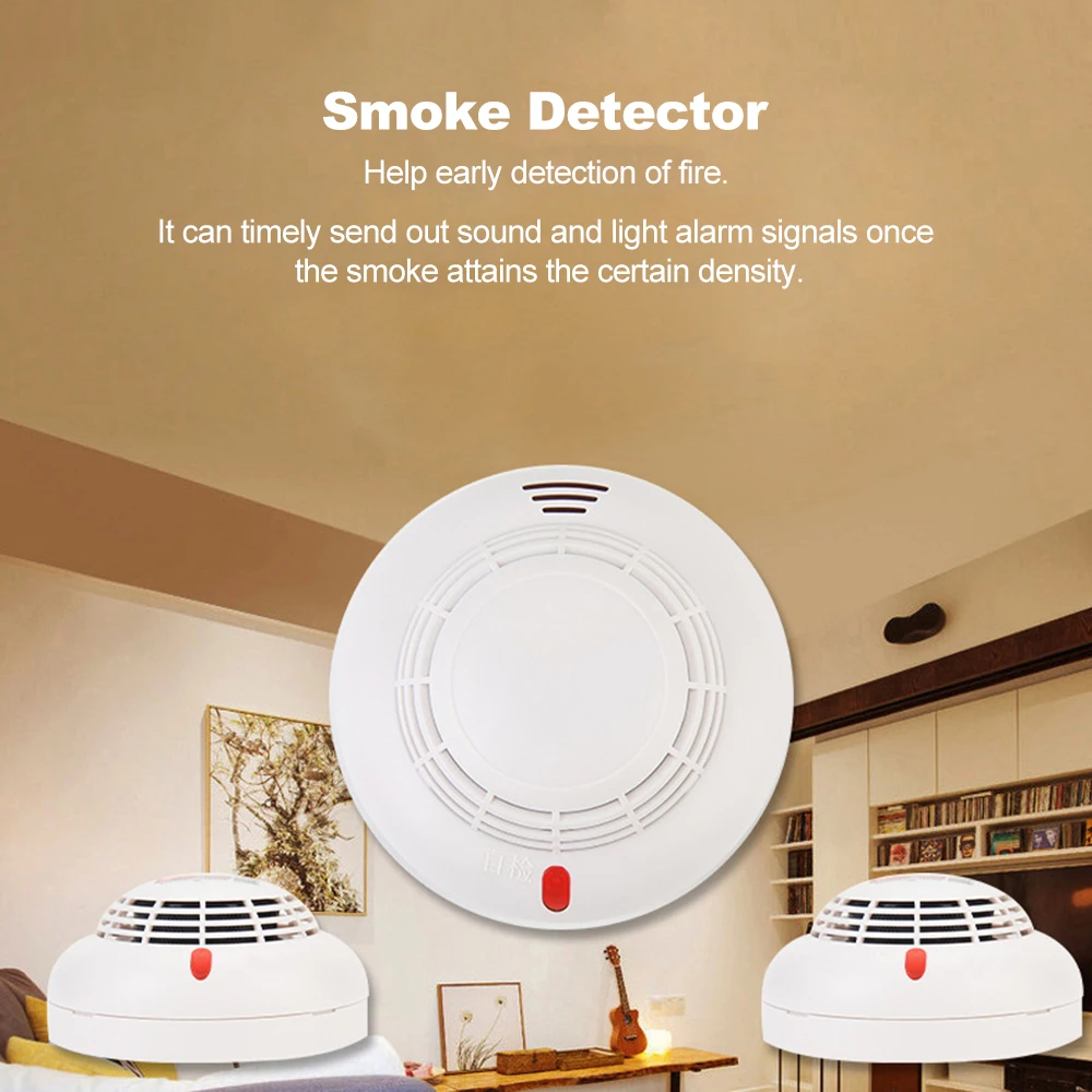 Детектор дыма без проводов 433 МГц интеллектуальный датчик Пожарной Сигнализации