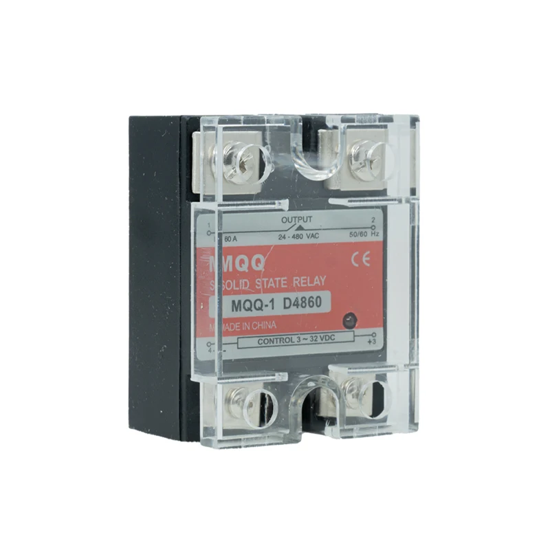 MQQ-10DA 25DA 40DA 60DA 80DA 100DA 120DA контроль постоянного тока AC SSR белый корпус Однофазное
