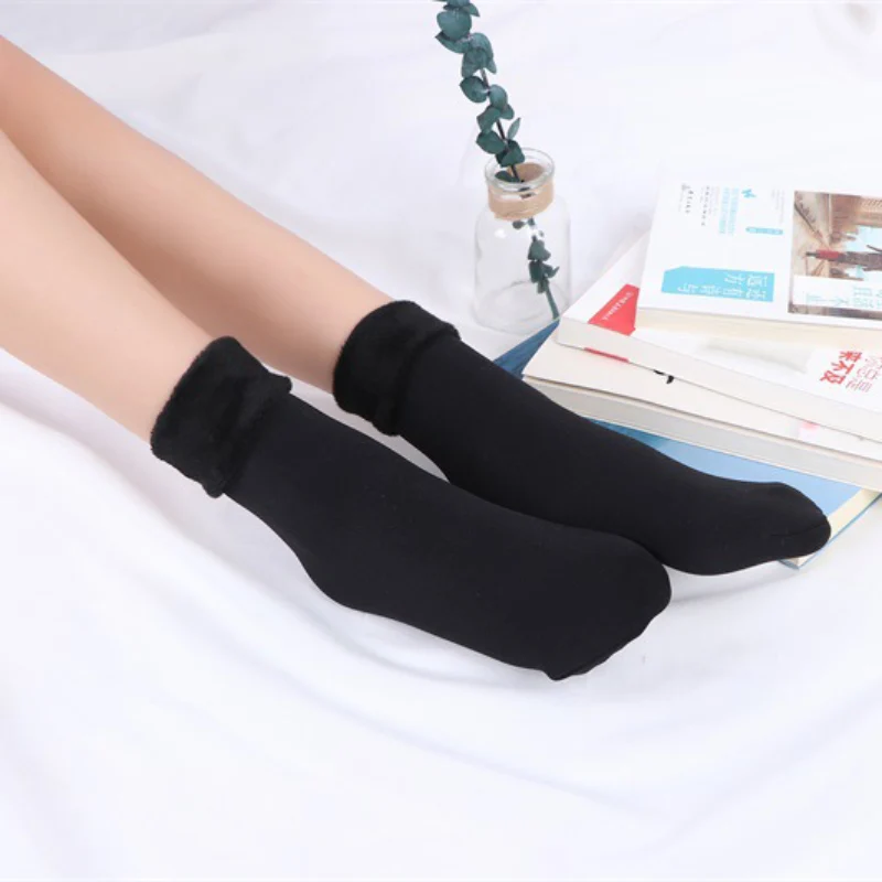 5 цветов зимние теплые женские и мужские шерстяные кашемировые носки унисекс