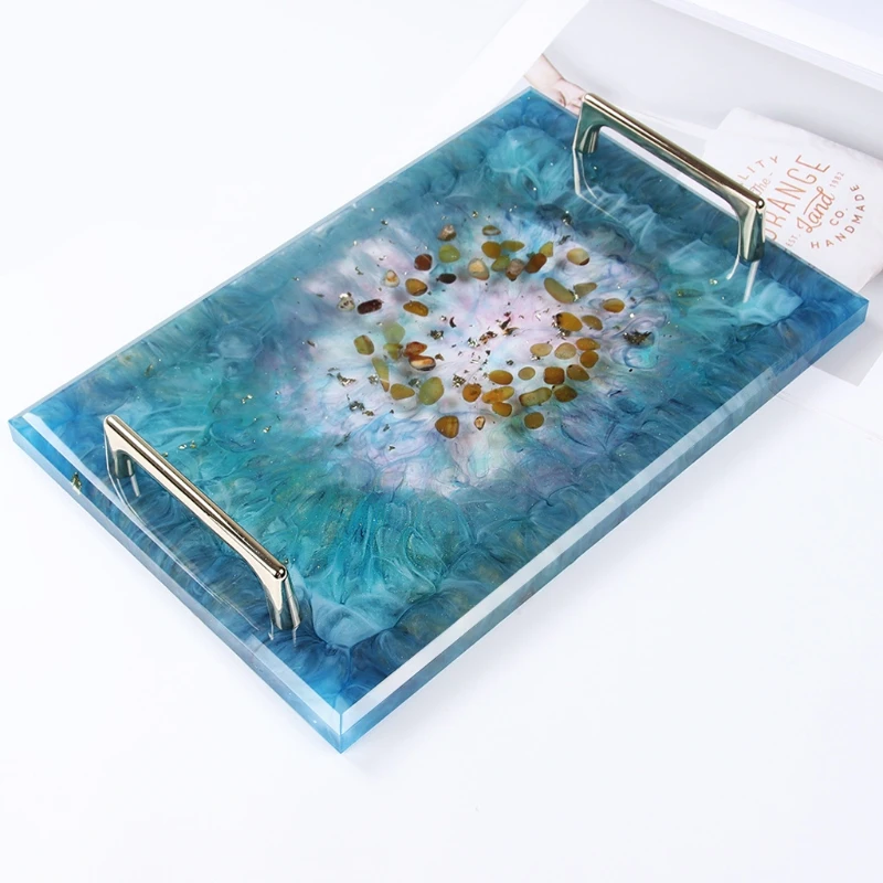 

DIY Silicone Resin Tray Mold Vanity Tray Serving Tray Epoxy Resin Casting Mold