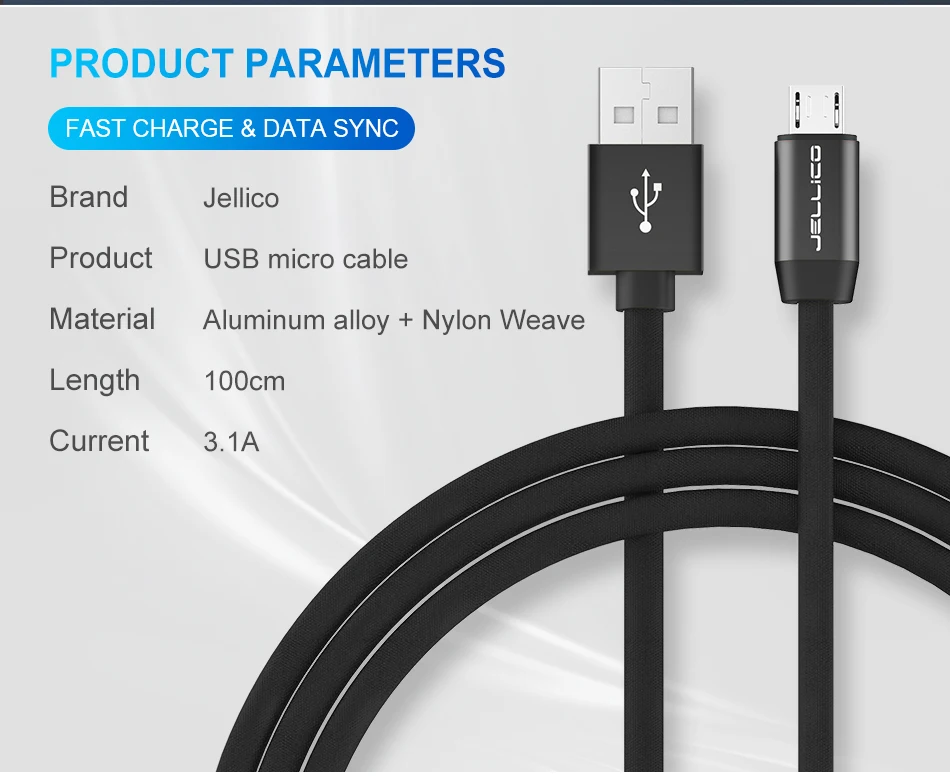 Jellico 1 м 3A светодиодный usb-кабель зарядное устройство для iPhone 11 Pro XS MAX XR X 8 7 6S 6 Plus 5 5S шнур для быстрой зарядки мобильного телефона