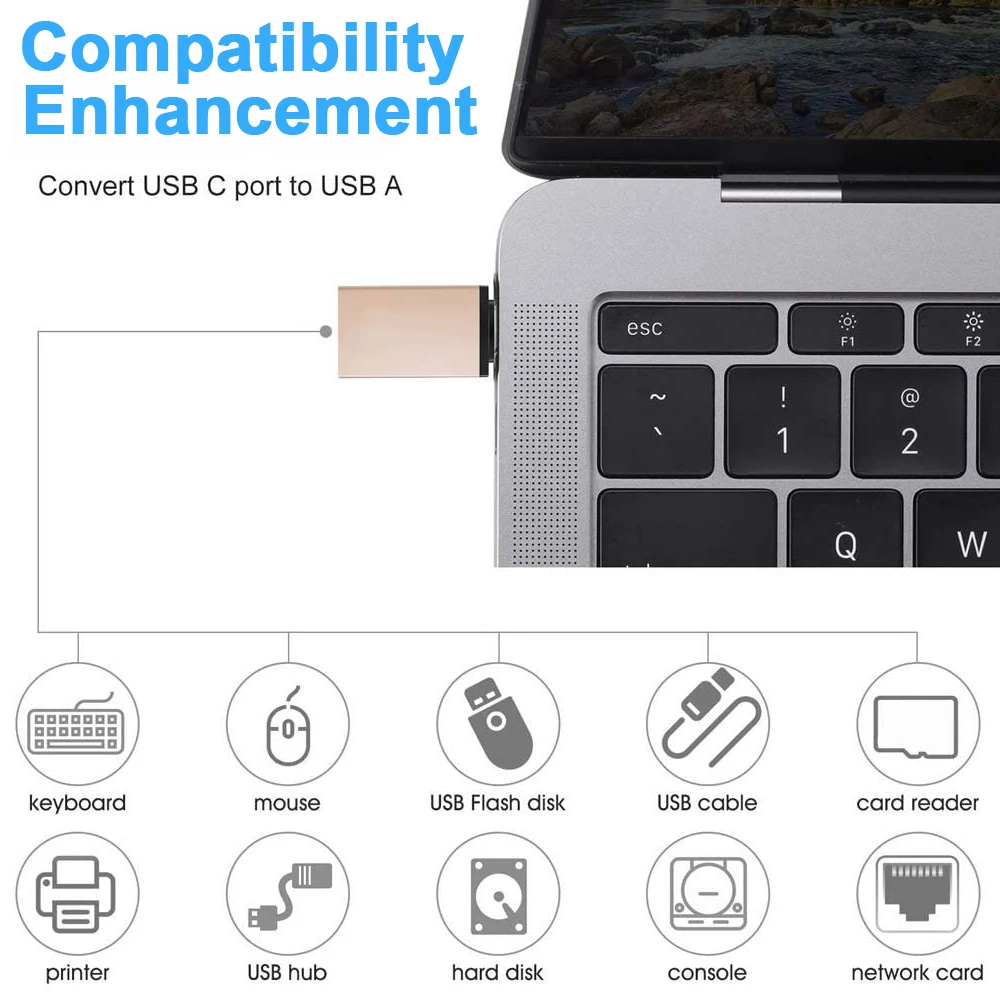 Адаптер Untoom USB C OTG адаптер 3 0 на Type для Xiaomi Huawei алюминиевый сплав Type-C