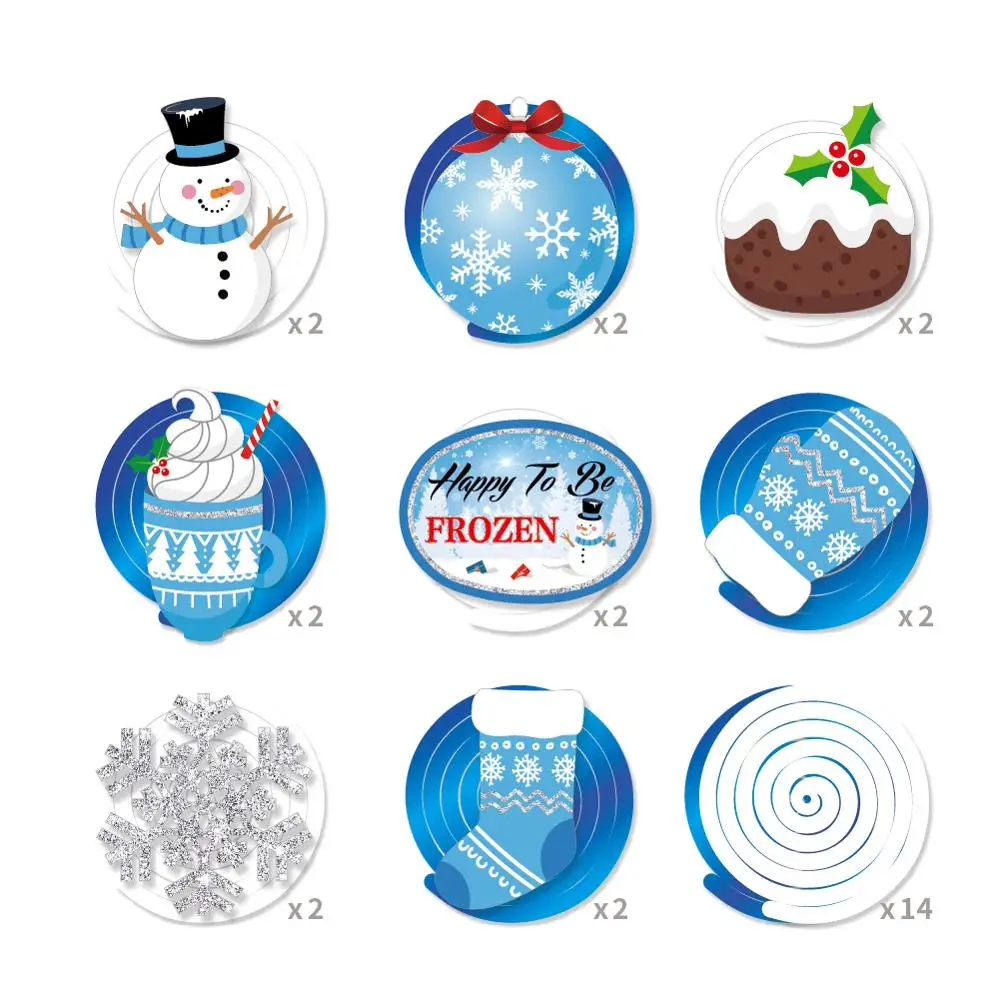 

Baby Shower PVC Winter Snowflake Snowman Ceiling Hanging Swirls Wall Spirals Happy Birthday Party Dcorations Kids Party Favors