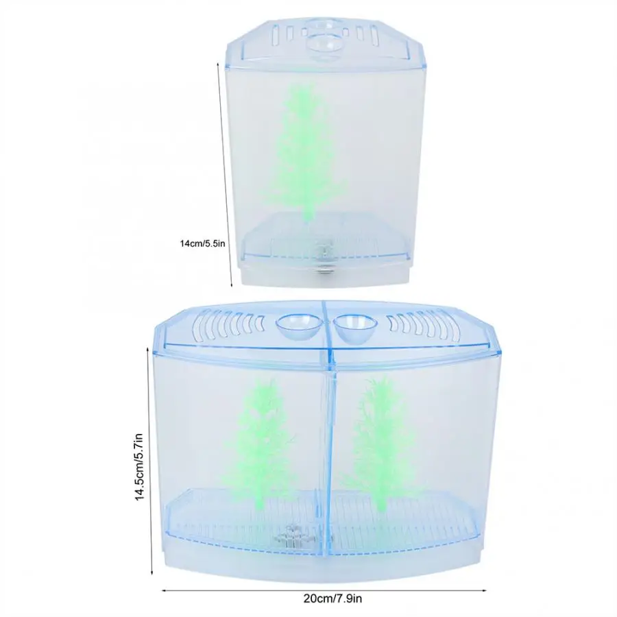 Мини аквариум Betta Box прозрачный Arcylic ящик для разведения рыбы двухслойный