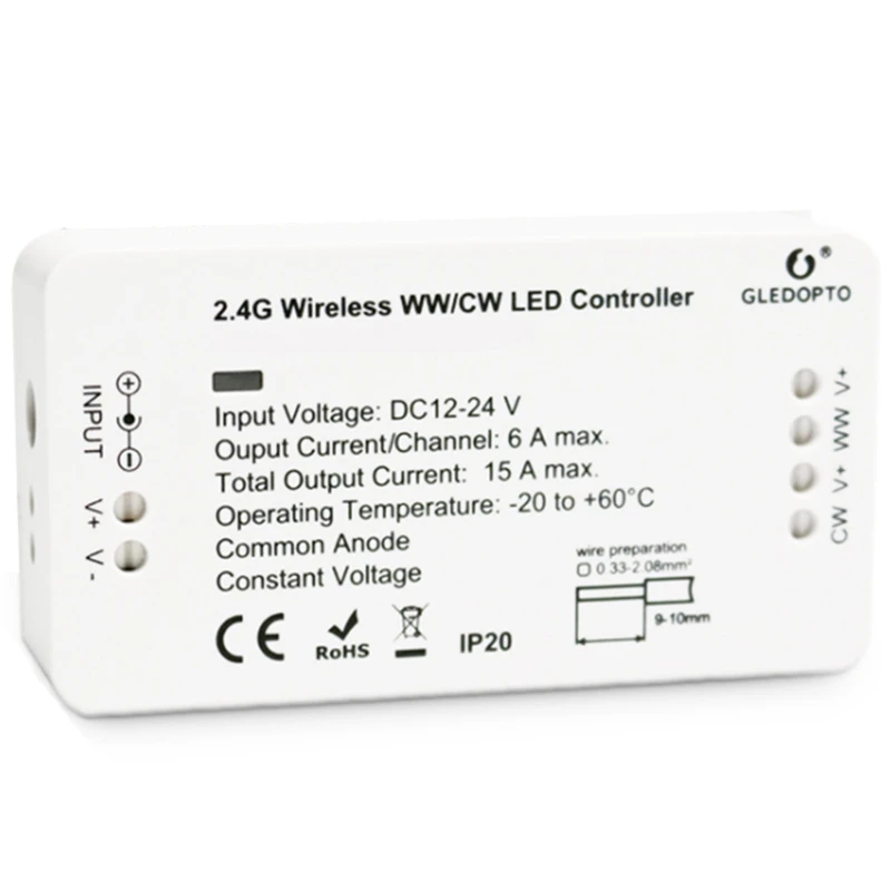 G светодиодный OPTO WW/CW Смарт Управление Zigbee Системы Беспроводной освещение 12V 24V Rgb