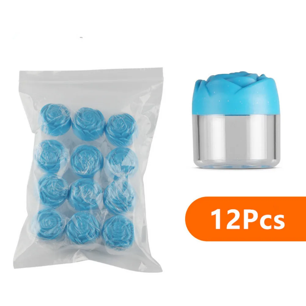 

12 Pieces 20g Plastic Cosmetic Cream Containers with Rose Shaped Screw Caps Empty Makeup Sample Jars Lip Balm Pot Jar