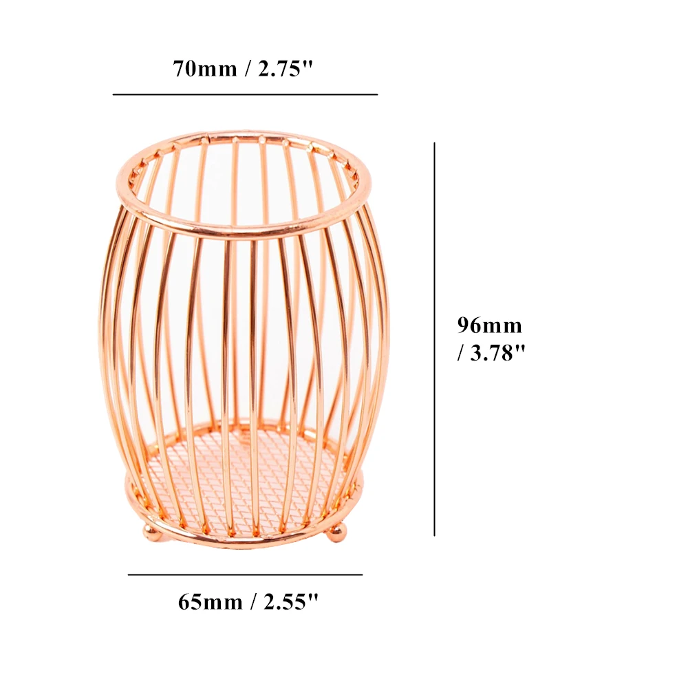 Металлический держатель для карандашей из розового золота подстаканник в форме