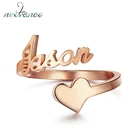 Кольцо с двойным именем Nextvance, кольцо с одним именем и сердцем на заказ, кольцо с именем ребенка или пары на кольце, подарок для мамы и дочери