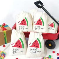 5pcs sweet watermelon gift candy bags summer fruit themed 1st 2nd first second wedding birthday party baby shower bbq decoration