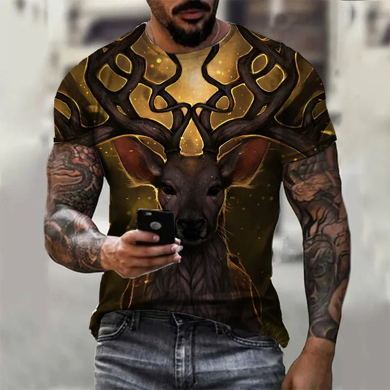 

Men's Short-Sleeved Clothing T-Shirts Quick Dry And Breathable 3D Design With Digital Printing Street Round Neck Clothing 6XL