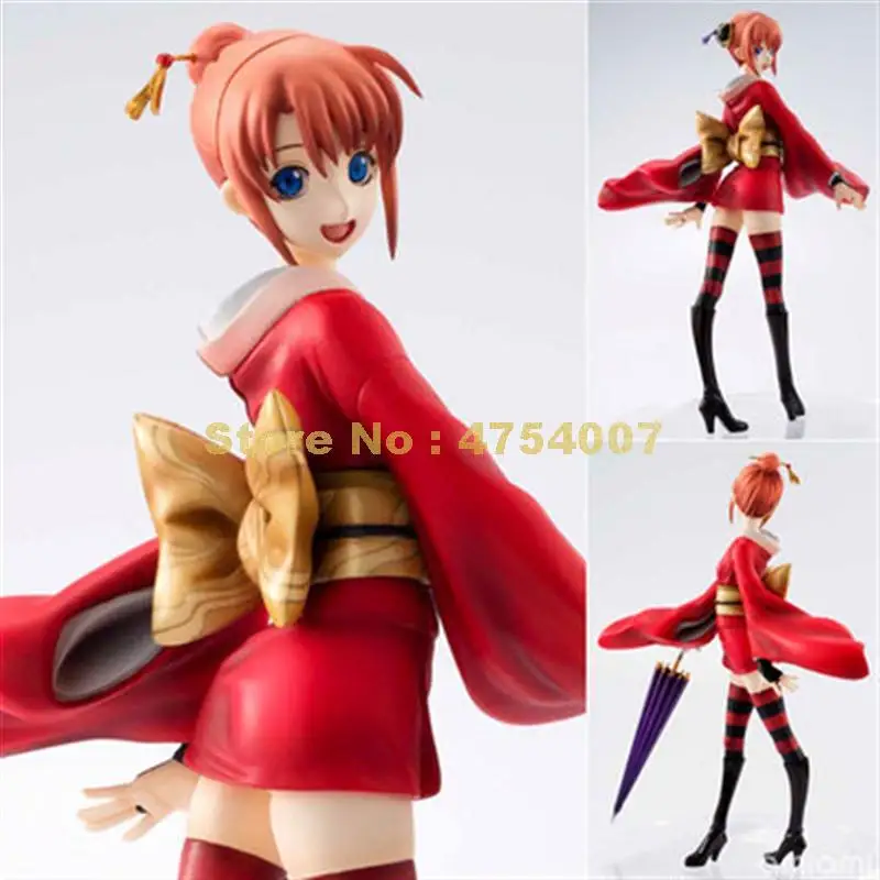 Аниме гинтама Серебряная душа зонтик с изображением кагуры кимоно фигурка героя