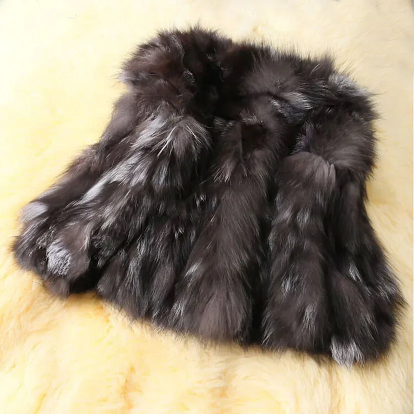 Winter hot sale fur jacket pure natural fox fur short coat female suede jacket enlarge