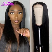 indian hair lace part human hair wigs straight lace closure wig human hair natural color 4x4 closure wig for black women