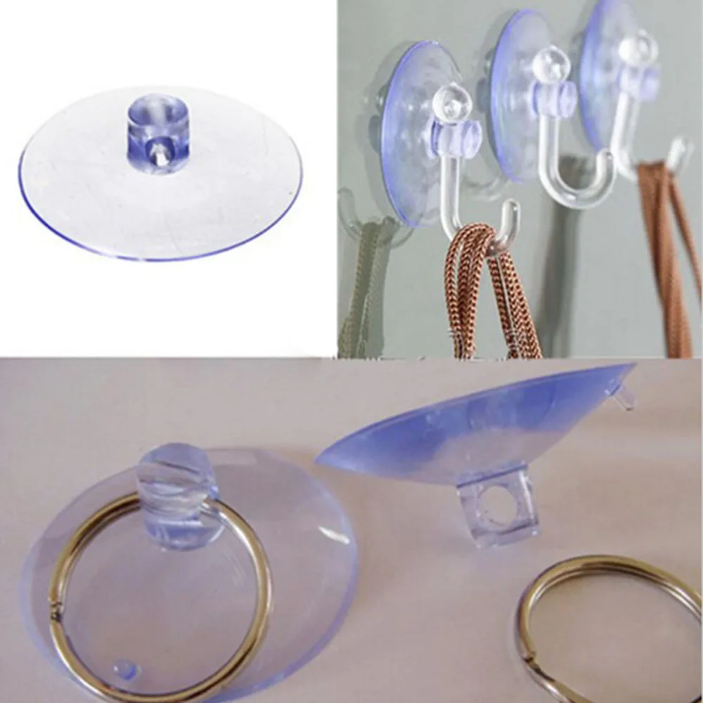 

10pcs Fashion Transparent Wall Hooks Hanger Kitchen Bathroom Suction Cup Suckers For Window Wall Hook Hanger