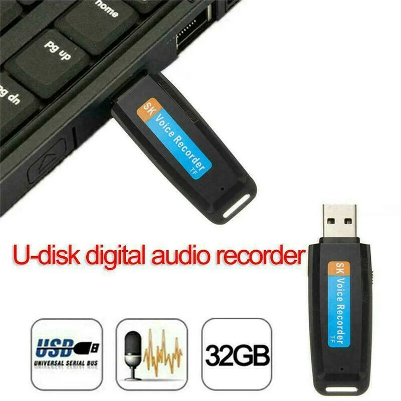 U-Disk Digital Audio Voice Recorder Pen Charger USB Flash Drive Up to 32GB Mini SD TF High Quality | Электроника