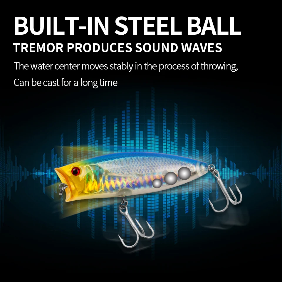 2017 популярная модель: 5 шт./лот рыболовные приманки разные цвета bearking crankbait popper 80