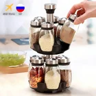 Баночка для специй, стеклянный органайзер, перечница, контейнер для приправ, кухонная стойка для соли, свинок, держатель для бутылок, полка для резервуара для специй