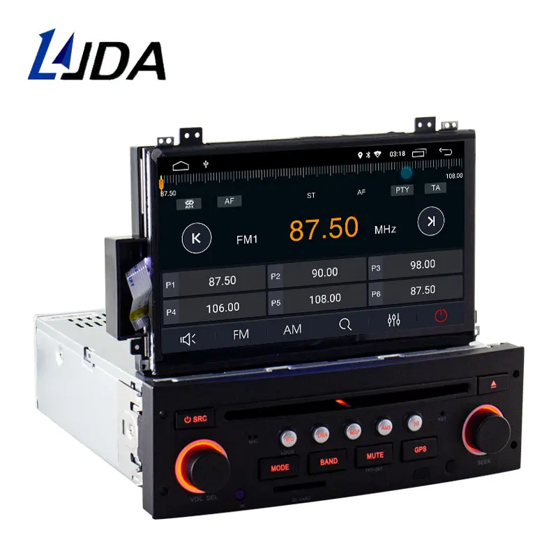 LJDA Android 10 автомобильный мультимедийный плеер для Citroen C5 1 Din автомагнитола автоаудио wifi gps навигация Стерео DVD CD руль