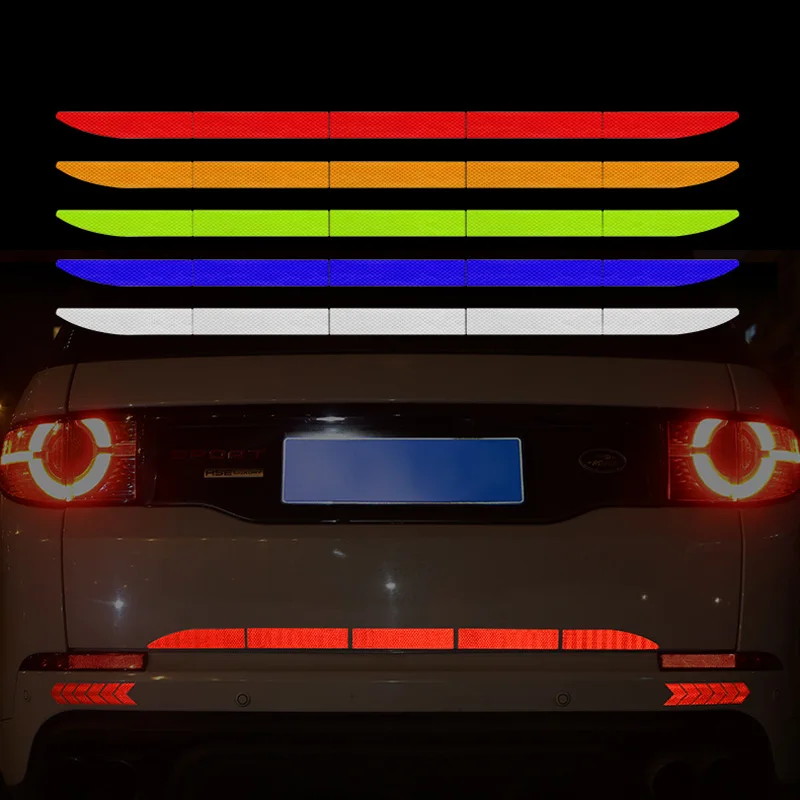 

Nano Car Reflective Sticker Warning Strip Tape Traceless Protective Car Sticker Warn on Car Body Trunk Auto Accessories