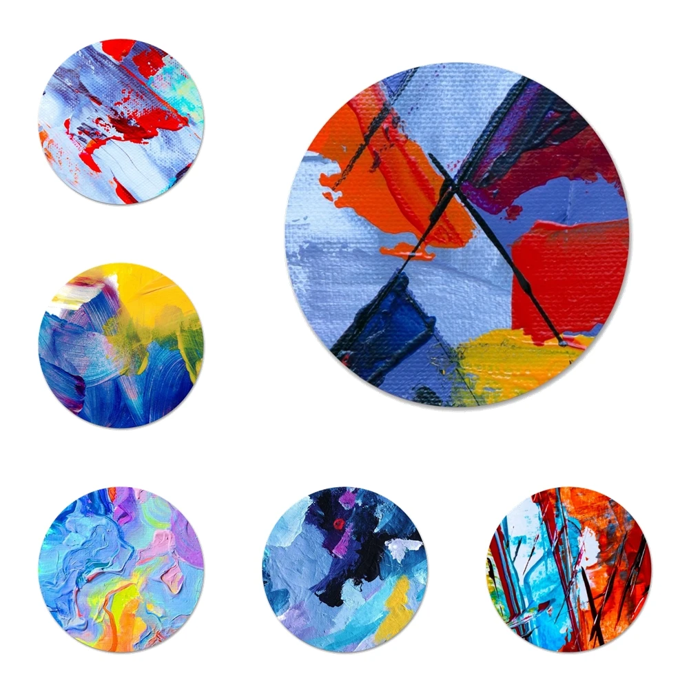 

58mm Paint Pigment Icons Pins Badge Decoration Brooches Metal Badges For Clothes Backpack Decoration