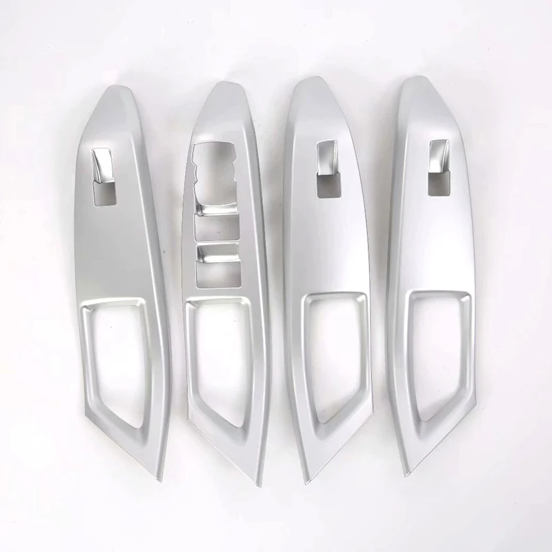 Углеродное волокно стиль салона автомобиля подлокотник окно Лифт кнопка