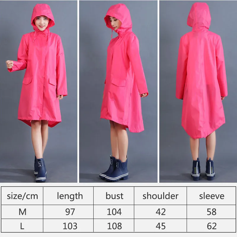 

Women Raincoat 1 PC Portable Ladies Rain Coat Rainwear Suit Breathable Waterproof Long Travel Camping Accessories