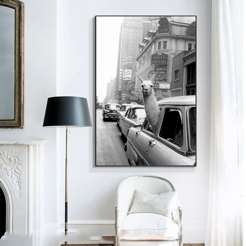 RELIABLI искусство Кот Альпака животные картины на холсте картина стену для гостиной