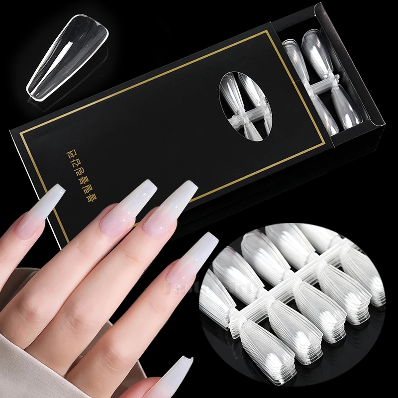 

240 шт./кор. прозрачный Sharp ПРЯМОЙ круглый конец т капля квадратный полностью из АБС балетки накладных ногтей пальцев для маникюра кончиков но...