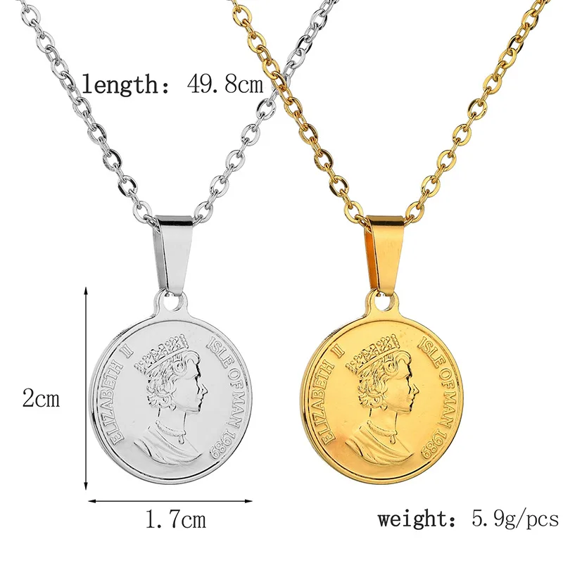 Модное винтажное женское ожерелье из титановой стали цвета розового золота с