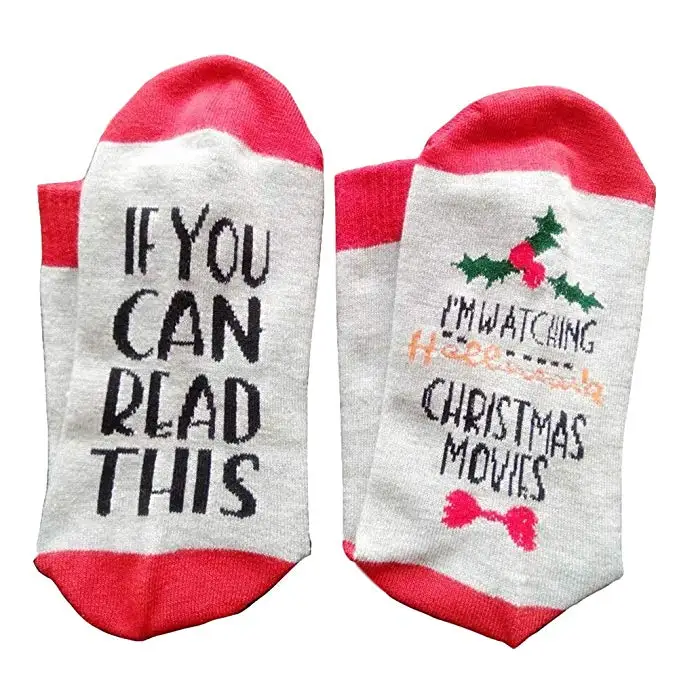 2019 Christmas Red Epous, новинка года, носки не беспокоить, забавные Игровые Носки, нескользящие носки с подушками, подарок для мужчин - Цвет: 2019 Christmas Red