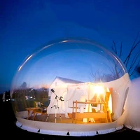 high security outdoor 360 degree new hotels shelter inflatable clear bubble dome tent