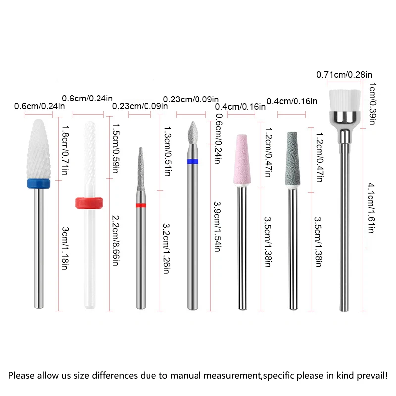 Профессиональная электрическая дрель для маникюра набор сверл ногтей из