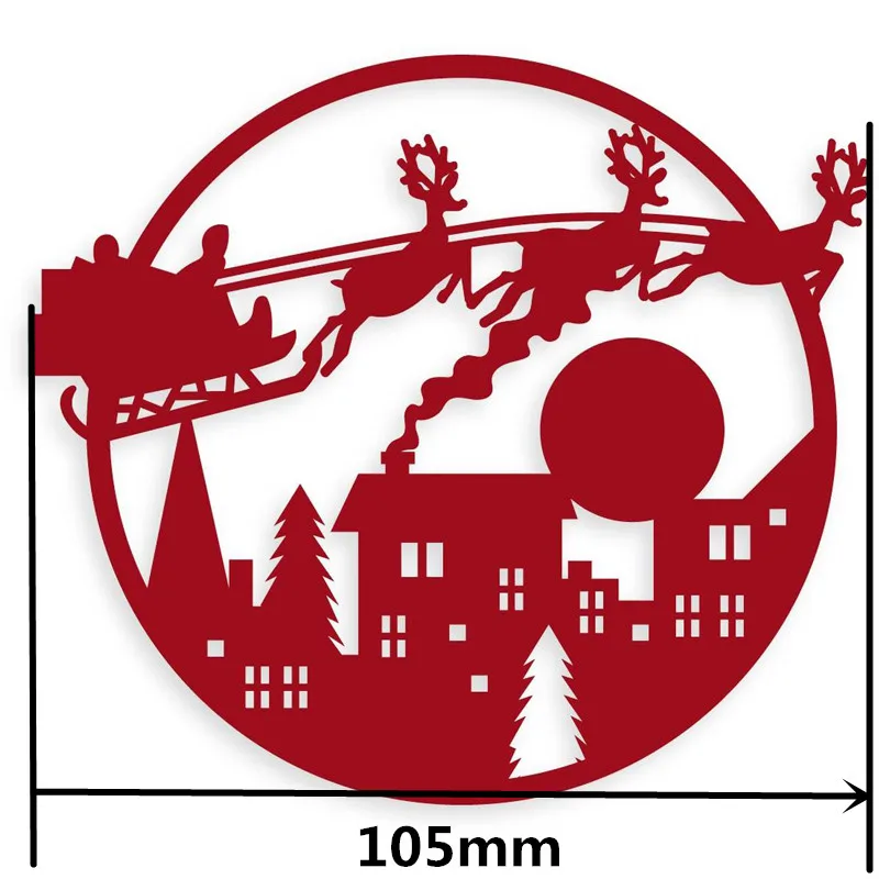 Металлические Вырубные штампы Jingle All The Way In Circle тихие в ночное время для