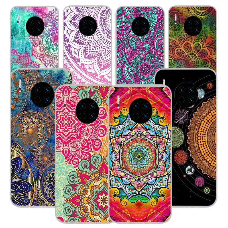 Мандала хна мягкие силиконовые чехлы для huawei mate 30 Pro 20 10 Lite 9 Nova 5 4 3 3i TPU силиконовый