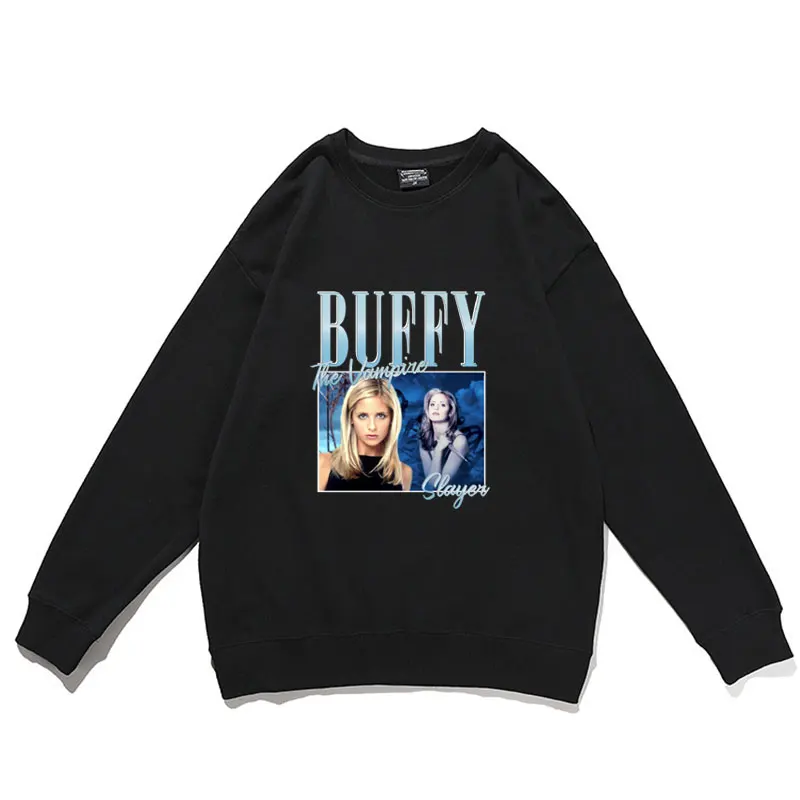 

Buffy The Vampire Slayer Sweatshirt Men Women Hipster Streetwear Sweatshirts Woman Loose Pullover Unisex Hip Hop Style Pullovers