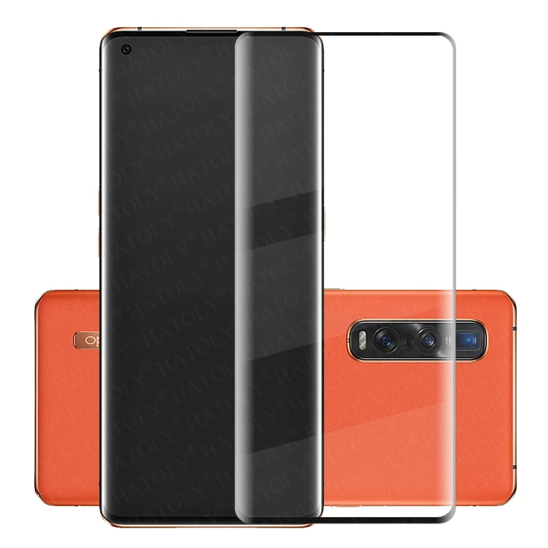 Vidrio en Find X2 Pro vidrio templado para Oppo Find X2 Pro Protector de pantalla 3D cubierta curvada completa pel&iacute;cula protectora para tel&eacute;fono Find X2 Pro-0