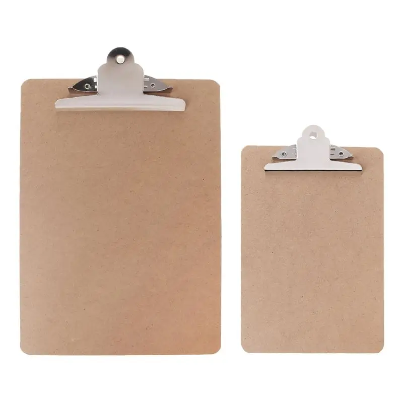 

Portable A4/A5 Wooden Writing Clip Board File Hardboard with Batterfly Clip for Office School Stationery Supplies N1HD