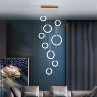 goldblack led pendant lights dining room living room villa hotel pendant lamp lustre led hanging nordic lamp light fixtures