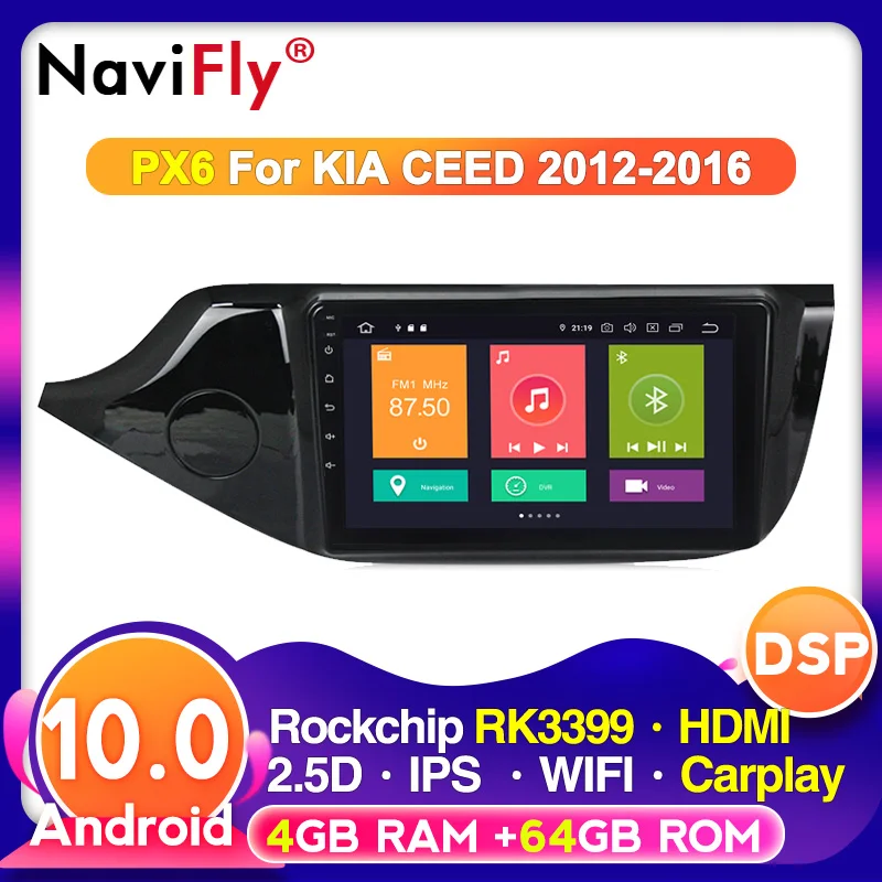 4G LTE IPS DSP Автомобильный GPS-навигатор для Kia ceed 2012 2013 2014 2015 2016 мультимедийный