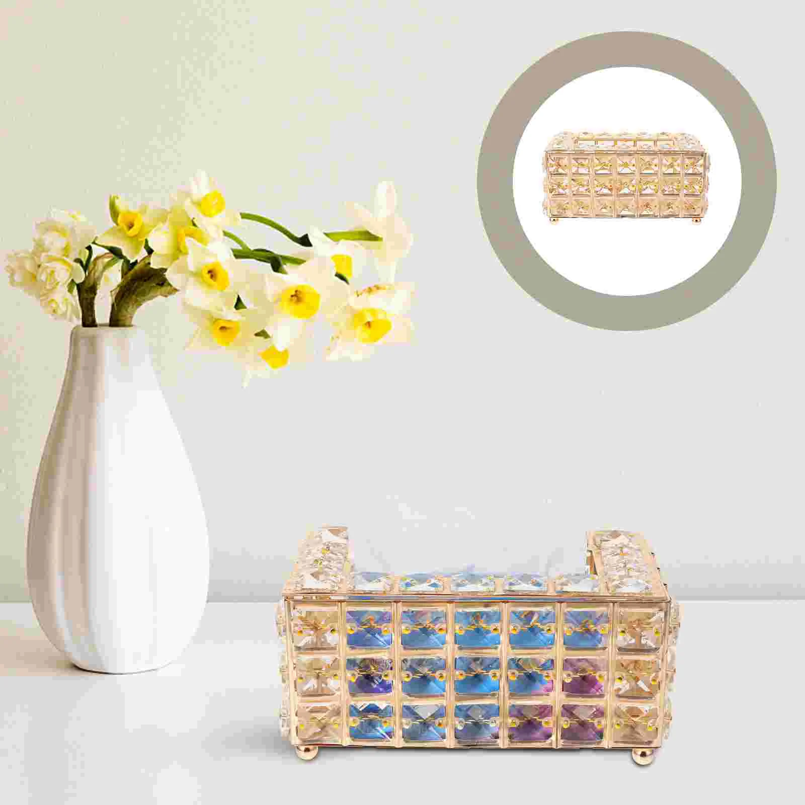

1pc Household Tissue Container Delicate Tissue Dispenser Box Tissue Container