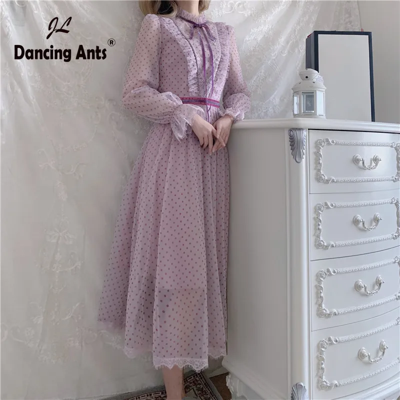 Женское ТРАПЕЦИЕВИДНОЕ ПЛАТЬЕ С Длинным Рукавом и воротником стойкой элегантные