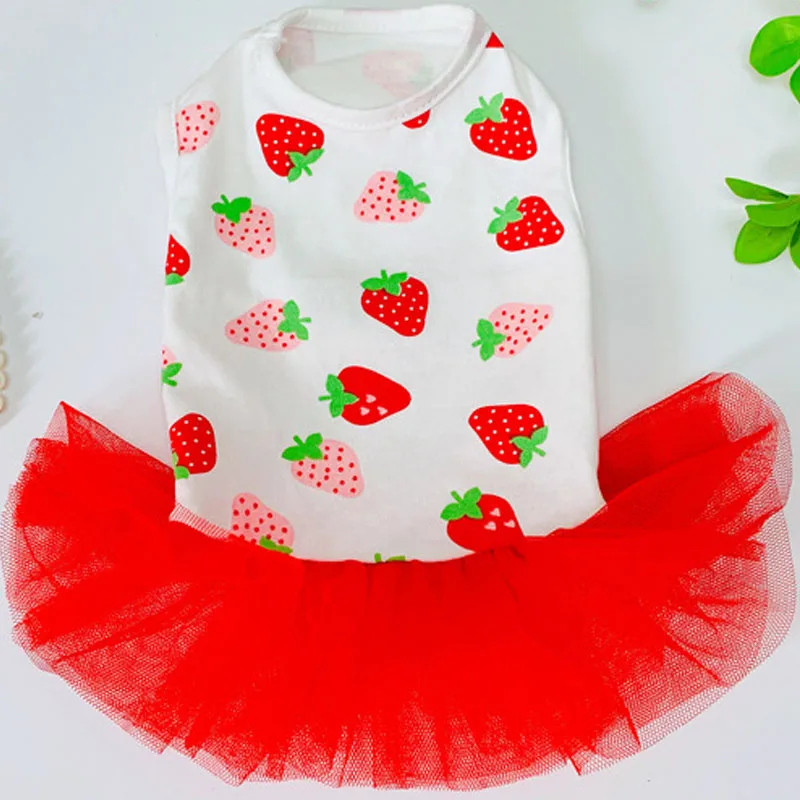 Платье с полосками для кошек и собак цветная Тюлевая жилетка рубашка одежда