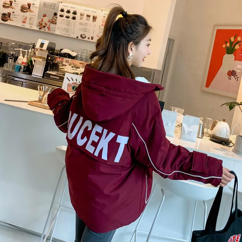 Зимняя куртка Timis Li Женская парка теплая Толстая хлопковая женское свободное