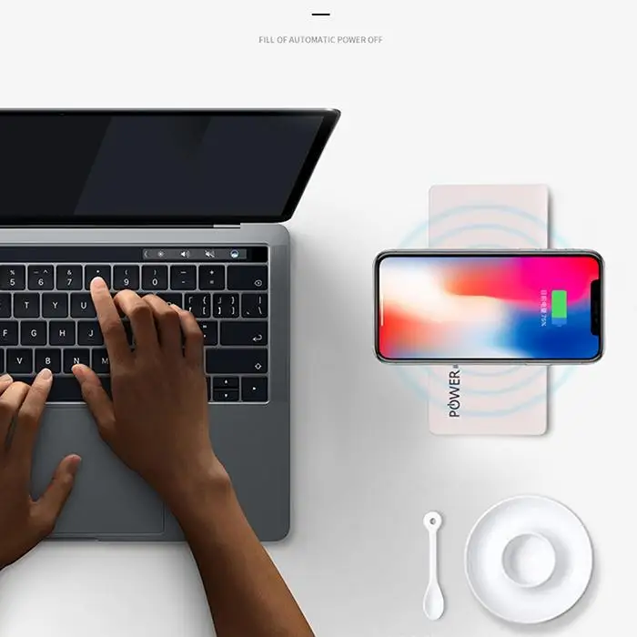 Портативное зарядное устройство Беспроводное 10000 мАч Мобильный тонкий внешний