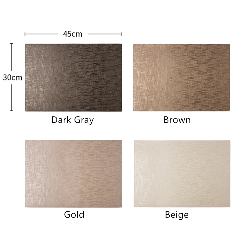 4 шт. 43*30 см Нескользящая подстилка для стола из ПУ водонепроницаемая ресторана