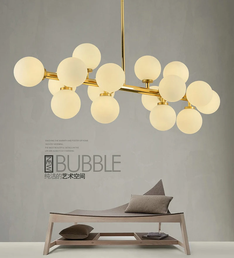 Современный lustre подвесной светильник светодиодный люстра пузырь для ресторана