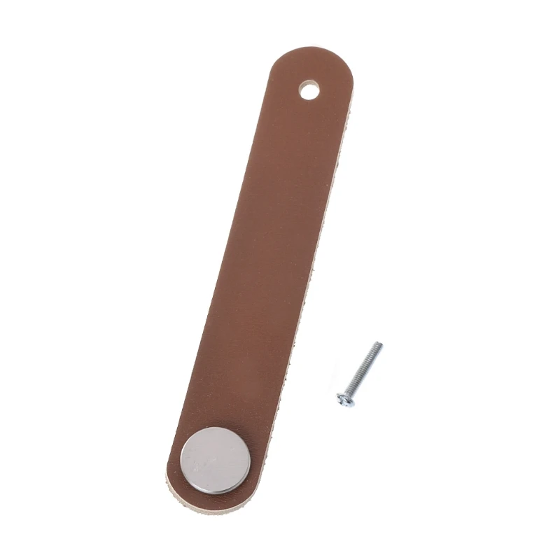 

1pc Cabinet Handle Soft PU Leather Dresser Drawer Door Knobs Pull Furniture Hardware