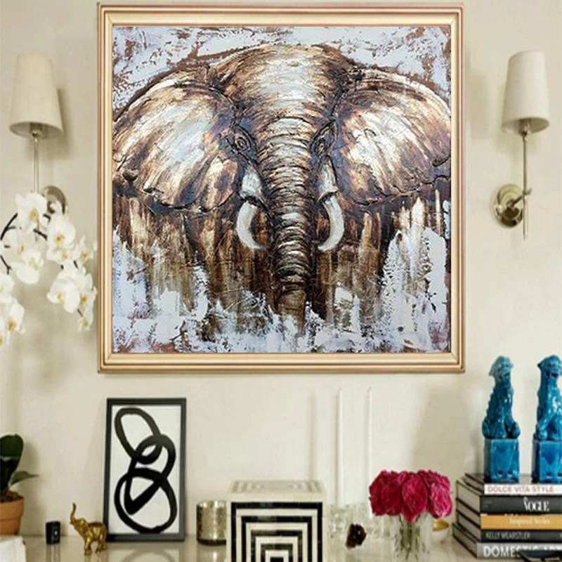 Алмазная 5D картина сделай сам со слоном круглая квадратная вышивка мозаика с